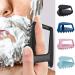 Silicone Face Scrubber Face Exfoliator Cleansing Brush Face Brush with Handle for Men and Women Hair Cleaning Tool Washing Brush Pink - Buy Online on GoSupps.com