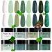 Aokitec 8 Colors Dip Powder Kit Nail Dipping Powder French Powder Pro Collection System Nail Art Starter Manicure Salon DIY at Home Odor-Free&Long-Lasting No Needed Nail Lamp Curing 8 Colors Dawn Forest