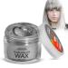 Hair color wax magic master keratin temporary hairstyle instant colored tone for men and women party festival cosplay (gray)