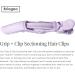 Briogeo Grip + Clip Sectioning Hair Clips - Alligator Jaw Design for Secure Hold - Non-Damaging Dent-Free Styling - Suitable for All Hair Types Textures and Lengths - Set of 4 - Buy Online on GoSupps.com