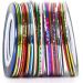 Nail Striping Tape 32 Rolls Mixed Colors Nail Art Striping Tape Decoration Sticker Nail Line DIY Nail Tip - Buy Online on GoSupps.com