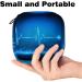 MUOOUM Portable Sanitary Napkin Storage Bag | Blue Cardiogram Print | Menstrual Cup Pouch for Women | Multi-colored 1 - Buy Online on GoSupps.com