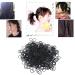 1000 Black Mini Elastic Hair Ties - Perfect for Kids Braids & Weddings | eCommerce International Shipping - Buy Online on GoSupps.com