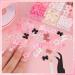 Chunky Nail Charms & Gems Set - Girly Coquette 3D Flowers Bows Pearls for Kawaii Nail Art | Assorted Nail Decor with Pickup Tool - Buy Online on GoSupps.com