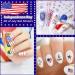 4th of July Nail Art Stickers - American Flag Patriotic Independence Day Decals - 3D Self-Adhesive USA Flags Heart Star Design - Memorial Day DIY Nail Decoration - Buy Online on GoSupps.com