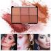Go Ho 6-Color Face Blush Palette Light Matte Contour Makeup Kit - Set with Brush - Buy Online on GoSupps.com