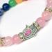 Rose Quartz Bracelet 7 Chakra Bracelet Combination Bracelet Crystal Bracelet with Hamsa Charm Bracelet Reiki Healing Bracelet Crystal Healing Bracelet - Buy Online on GoSupps.com