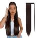 Sofeiyan Long Straight Ponytail Extension 30 inch Wrap Around Ponytail Synthetic Hair Extensions Clip in Ponytail Hairpiece for Women Darkest Brown & Dark Auburn Mixed 30 Inch Darkest Brown & Dark Auburn Mixed