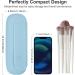 Travel Makeup Brush Holder | Silicone Portable Cosmetic Brushes Organizer with Built-in Cleaner | Upgrade Travel Essentials Case (Sky Blue - Buy Online on GoSupps.com