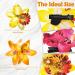 18 Pcs Hawaiian Hibiscus Flower Hair Clips for Women - Tropical Bridal Wedding Hair Accessories - Buy Online on GoSupps.com