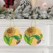YYHHAOFA Sunflower Seeds and Sunflowers Pattern Christmas Ceramic Round Pendant Decoration - Festive Hanging Ornament for Stores and Homes -2.9 in - Buy Online on GoSupps.com