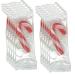 Set of 4 Christmas Gift Packs - Mini Red & White Sugar Bar Candy Canes (Strawberry Flavor) | 40 Pieces Tree Decorations - Buy Online on GoSupps.com