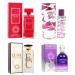 META-BOSEM 4-Pc (Mariana for Her+Sugar Baby+Lust Pour Femme+Parfum De Violleta) Fragrance for Women Collection Bottle Eau de Parfum Natural Spray - Sweet Scent (Pack of 4) Each 3.4 Fl Oz Total 13.6 Oz