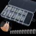 100 Pcs Clear False Nail Tips with Storage Case-Full Cover Coffin Nails in 10 Sizes for Nail Salons and DIY Nail Art-Long Lasting and Durable Artificial Fingernails for Glamorous Looks (Square Clear) 1 count (Pack of 1) Clear