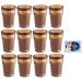 Nutkao Crema Cacao con Nocciole Pack of 12 hazelnut cocoa spread creams, Italian cream, 330g jar + 1 free Felce Azzurra talc sachet 100g