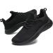 Men's Slip-on Tennis Shoes | Lightweight Breathable Sneakers | Size 12 All Black - Buy Online on GoSupps.com