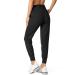 High Waisted Women's Joggers with Pockets - Black Loose Leggings for Yoga & Athletic Workout - Buy Online on GoSupps.com