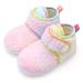 JIASUQI Baby Boys Girls Booties Toddler Soft Winter Boots House Slippers Infant Warm Socks Anti Skid Newborn Crib Shoes 6-12 Months Color