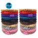 Hollihi Large Elastic Hair Ties - Ponytail Holders for Thick Hair | 20 Neutral Color Braided Ribbons for Women & Girls - Buy Online on GoSupps.com