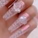 Fake Nails Tips - Full Artificial Nails in 3D Home Women Nail Tips Beginners Manicure Nails for Dating Wedding Traveling 02 - Buy Online on GoSupps.com