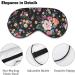 Fashion Flower Sleep Mask Eye Cover for Sleeping Blindfold with Adjustable Strap Blocks Light Night Travel Nap for Men Women - Buy Online on GoSupps.com
