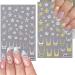VOTACOS 7 Sheets Flower Nail Art Stickers - 3D Embossed Spring Floral Decals for Manicure | Colorful Daisy French Tip Accessories - Buy Online on GoSupps.com