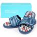 Byriver Acupressure Foot Massage Slippers - Reflex Zone Therapy Sandals for Blood Circulation & Foot Tension Relief (Size 05XL 45-46 Blue) - Shop Internationally! - Buy Online on GoSupps.com