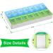 7 Day AM PM Pill Organizer - Large Weekly Pill Box for Vitamins & Medications | Blue & Green - Buy Online on GoSupps.com