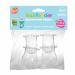 RaZbaby Feeder Pacifier Replacement Nipples (2 Large & 2 Medium) for Fruits & Vegetables Infant Soothing Teether Toy 6M+ Food-Grade Silicone Pouch/Nipple Dishwasher Safe BPA Free Freezable 4 Pack 4-Pack Replacement