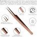 Japanese Stainless-Steel Lash Extension Tweezers Set - Straight 6mm & 45 Curved, Rose Gold - for Easy False Lashes Application | Volume & Isolation Eyelash Tweezers - Buy Online on GoSupps.com