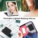 Jadazror Travel Mirror with Light | Detachable 3.5 10X & 20X Magnifying Mirrors | Portable Lighted Makeup Mirror with 3 Light Settings | USB Rechargeable | 9.85x7.5 Large Travel Makeup Mirror - Black - Buy Online on GoSupps.com