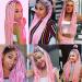 Anti-Snetic Braid Hair Extensions - 3 Packs of 66cm Itch-Free Synthetic Fiber Crochet Hair in Pink - Professional Yaki Texture - Buy Online on GoSupps.com