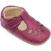 Dotty Fish Leather T-bar First Walking Shoes | Baby & Toddler Girls | Non-Slip | Child Size 3-7 UK | Plum T Bar - Buy Online on GoSupps.com