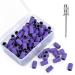 krofaue Sanding Bands Nail Drill Bits Professional Drill Bits Set for Nails 100pcs Sanding Bands Extreme Fine 180 Grits for Acrylic Nails Gel Manicures and Pedicure with 3/32 Mandrel Bit Purple
