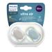 Philips Avent Ultra Air Pacifier 2 Pack - BPA-Free Breathable for 18+ Months Includes Sterilization Box - Light Green/Gray (SCF349/01) - Buy Online on GoSupps.com
