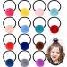 28-Piece Pom Hair Ties Set for Girls - Assorted Colors | Ponytail Accessories - Buy Online on GoSupps.com