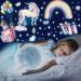 Glow in The Dark Unicorn Stars Wall Stickers for Girls Bedroom - Luminous Ceiling Decals for Kids Playroom and Nursery - Buy Online on GoSupps.com
