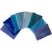 HAOSUM 8 Variety Stained Glass Sheets Pack 4 x 6 Inch Blue Cathedral Mosaic Tiles for DIY Crafts - Blue - Buy Online on GoSupps.com