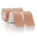 Kinesiology Tape Pro 2 Rolls Waterproof Breathable Latex Free Tape 10 inches Precut 40 Precut Strips Strips for Knee Pain Elbow Shoulder Muscle & Joint Support (Nude) Nude1