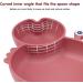 Qshare Toddler Plate BPA-Free Portable Suction Plate for Kids Dishwasher & Microwave Safe Silicone Placemat - 9x6x1.4 inch (Crab-mauve) - Buy Online on GoSupps.com