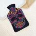 Colorful Skull Hot Water Bottle with Plush Cover - Hand Warmer for Adults & Kids | 26.5x15.3cm - Perfect for Comfort & Warmth - Buy Online on GoSupps.com