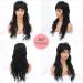 BESUTNG 80s 90s Mullet Wig for Black Women - 22 inch Long Black Synthetic Split Wig with Bangs and Fringe for Cosplay - Buy Online on GoSupps.com