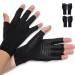 Donfri 2 pairs copper osteoarthritis gloves fingerless arthritis compression gloves for wrme hnde pain in rheumatoid carpal tunnel tendon tendon (l) l 2 pair
