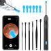 Ear Wax Removal Tool  1920P HD Ear Wax Removal with Camera  Soft Silicone Ear Scoop for Ear Cleaning  6 LED Lights  Compatible with iPhone  iPad  and Android(Black)