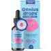 JoySpring Genius Drops Smartberry Vanilla | Herbal Focus Support for Kids with Ginkgo Biloba Licorice Root Gotu Kola Extract Peppermint Leaf | Liquid Formula|1fl oz (30 Servings)