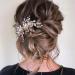 Rose Gold Rhinestone Leaf Wedding Hair Clip - Bridal Headpiece for Brides and Bridesmaids - Buy Online on GoSupps.com