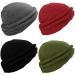 JALANCY 4 PCS Turban for Men Halo Turban Durag Vintage Turban Twist Head Wraps Elastic Modal and Satin Lined Turban Scarf Tie for Hair (Black, Wine Red, Army Green, Dark Gray) Black, Wine Red, Army Green, Dark Gray Medium