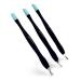 IVON 3 Pack Cuticle Trimmer Pusher Remover, Rubber Tip Gentle on Nail Bed Black