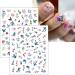 JMEOWIO 9 Sheets Flower Butterfly Nail Art Stickers Decals Self-Adhesive Spring Summer Floral Nail Supplies Nail Art Design Decoration Accessories - Buy Online on GoSupps.com