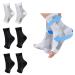 4 pairs of plantar fasciitis socks for foot compression cuffs support bandage heel spur relief night sock for pain stained ankle Achilles tendon inflammation L/XL black & white L-XL black & white